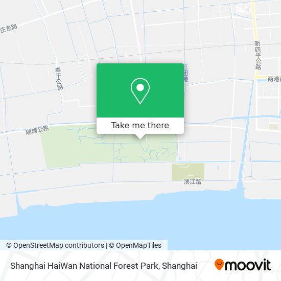 Shanghai HaiWan National Forest Park map