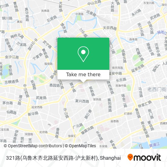 321路(乌鲁木齐北路延安西路-沪太新村) map