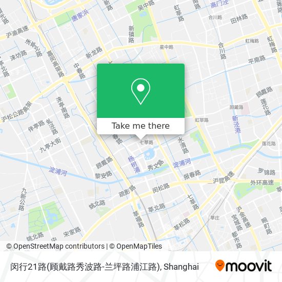 闵行21路(顾戴路秀波路-兰坪路浦江路) map