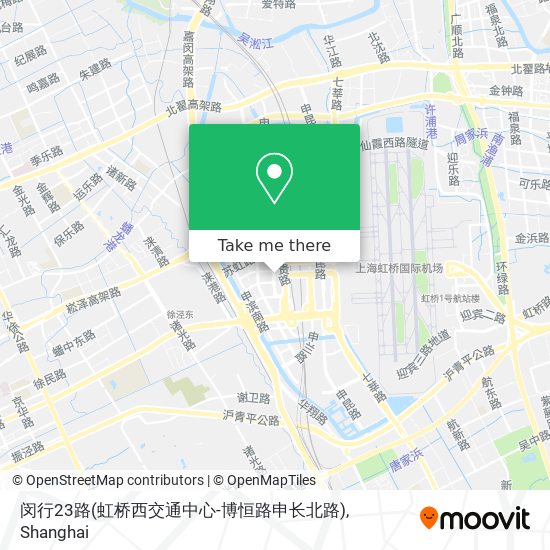 闵行23路(虹桥西交通中心-博恒路申长北路) map