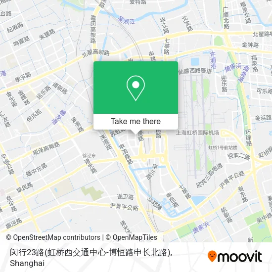 闵行23路(虹桥西交通中心-博恒路申长北路) map