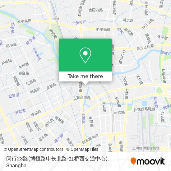闵行23路(博恒路申长北路-虹桥西交通中心) map