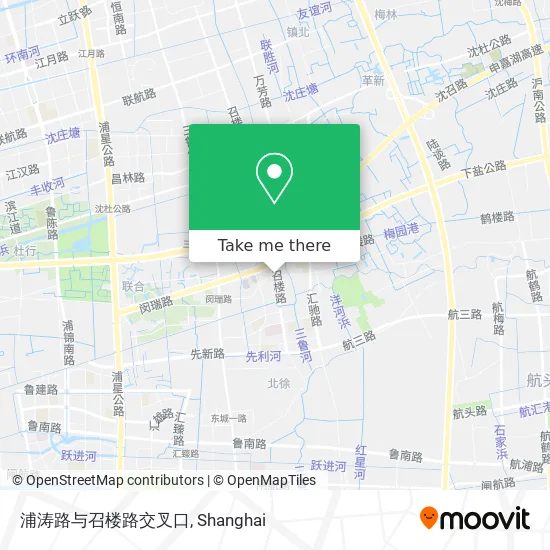 浦涛路与召楼路交叉口 map