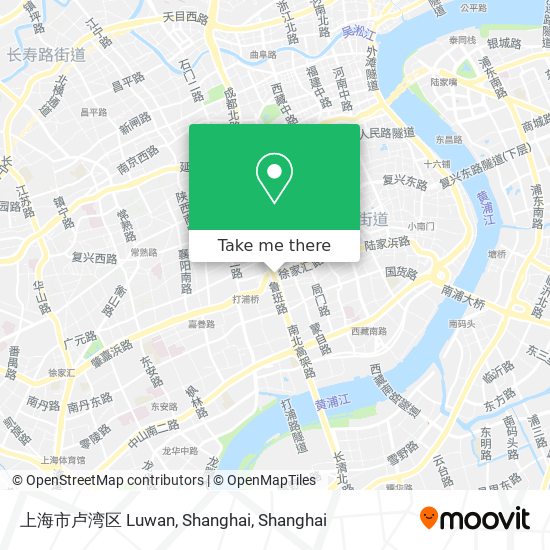 上海市卢湾区 Luwan, Shanghai map