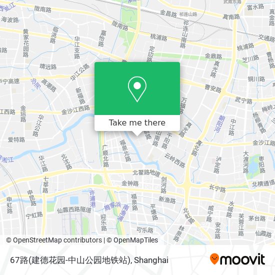 67路(建德花园-中山公园地铁站) map