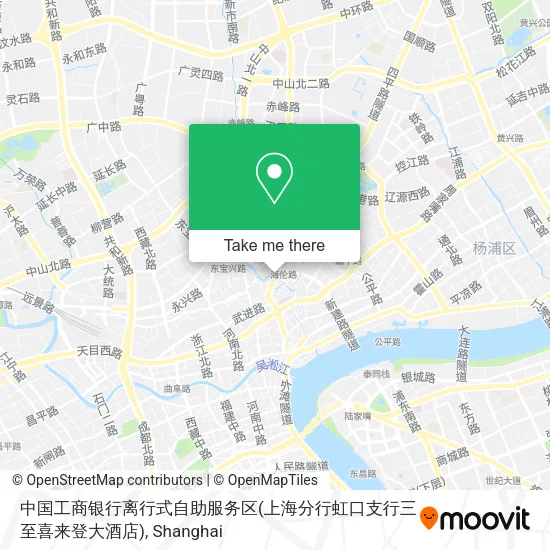 中国工商银行离行式自助服务区(上海分行虹口支行三至喜来登大酒店) map