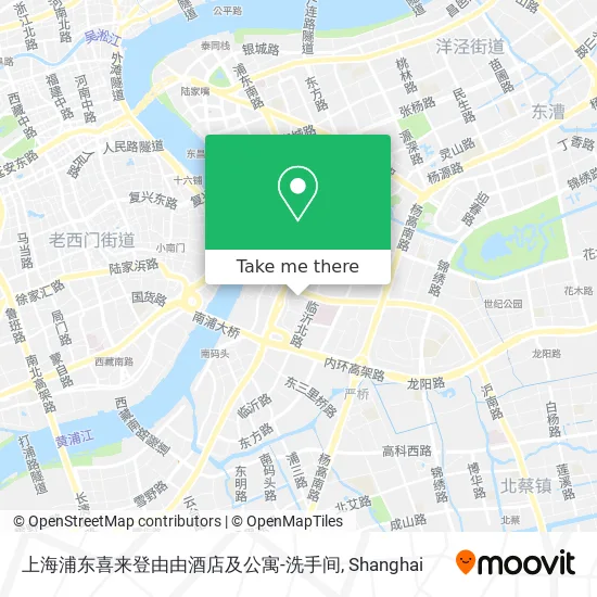 上海浦东喜来登由由酒店及公寓-洗手间 map
