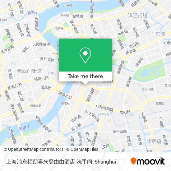 上海浦东福朋喜来登由由酒店-洗手间 map