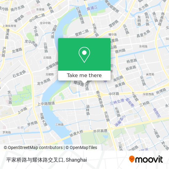 平家桥路与耀体路交叉口 map