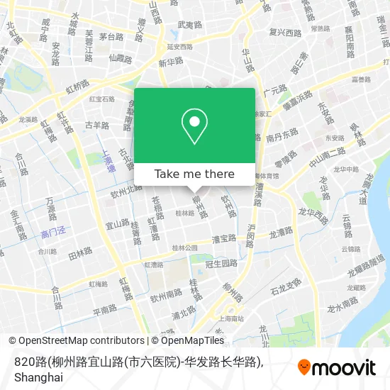 820路(柳州路宜山路(市六医院)-华发路长华路) map