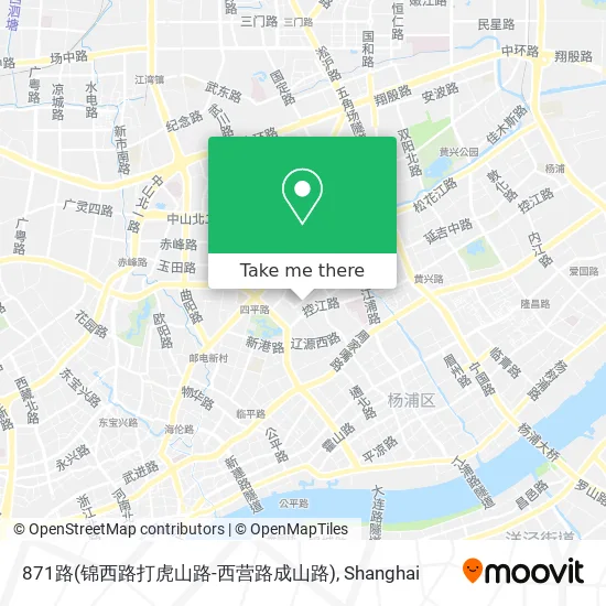 871路(锦西路打虎山路-西营路成山路) map