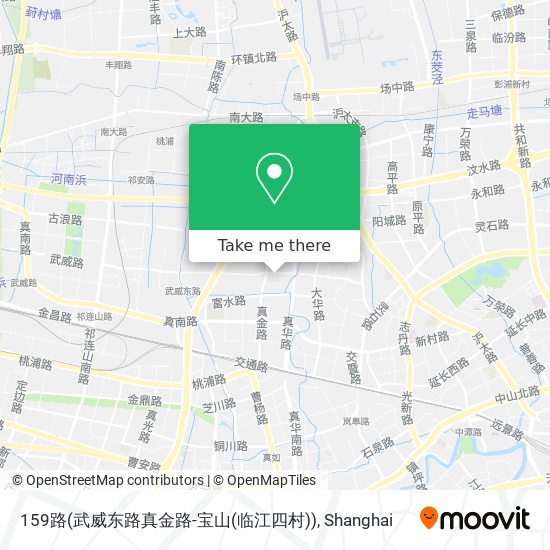 159路(武威东路真金路-宝山(临江四村)) map