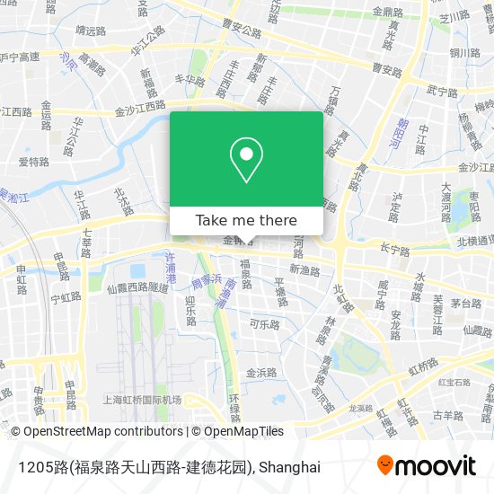 1205路(福泉路天山西路-建德花园) map