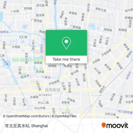 茸北至真水站 map