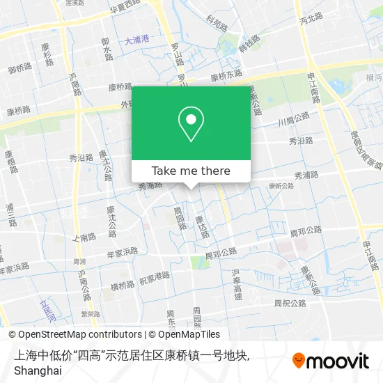 上海中低价“四高”示范居住区康桥镇一号地块 map
