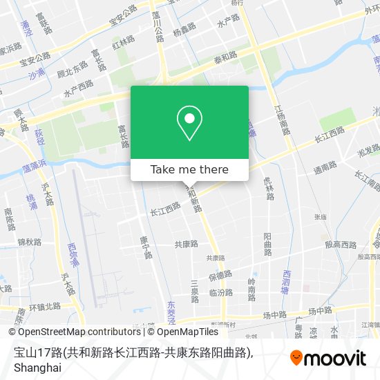 宝山17路(共和新路长江西路-共康东路阳曲路) map