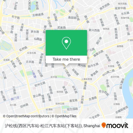 沪松线(西区汽车站-松江汽车东站(下客站)) map