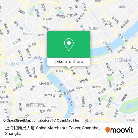 上海招商局大厦 China Merchants Tower, Shanghai map