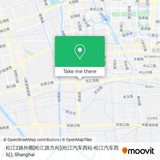 松江2路外圈[松汇路方向](松江汽车西站-松江汽车西站) map