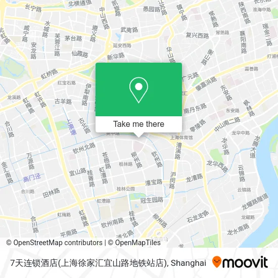 7天连锁酒店(上海徐家汇宜山路地铁站店) map
