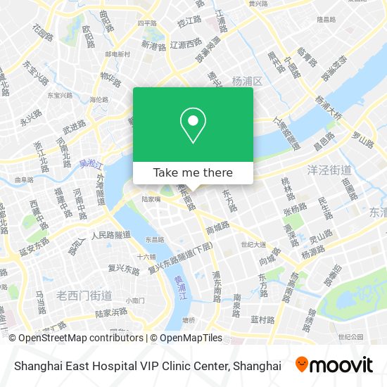 Shanghai East Hospital VIP Clinic Center map