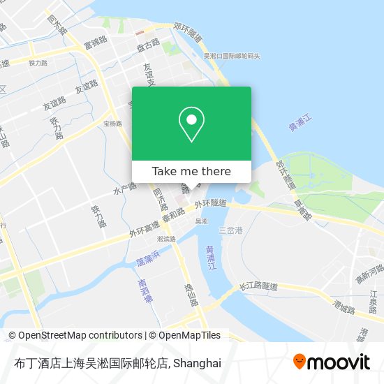 布丁酒店上海吴淞国际邮轮店 map