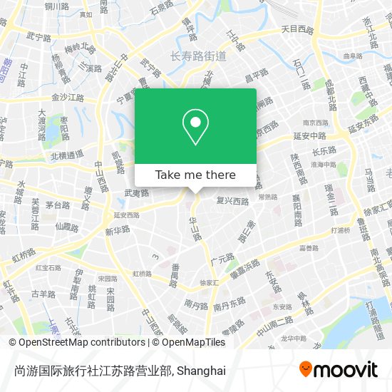 尚游国际旅行社江苏路营业部 map