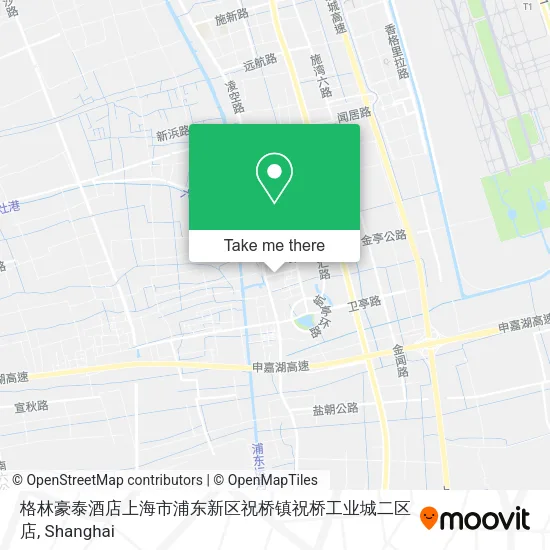 格林豪泰酒店上海市浦东新区祝桥镇祝桥工业城二区店 map