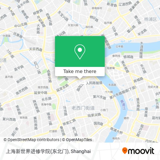 上海新世界进修学院(东北门) map