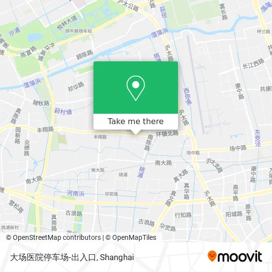 大场医院停车场-出入口 map