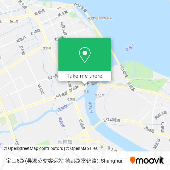 宝山8路(吴淞公交客运站-德都路富锦路) map