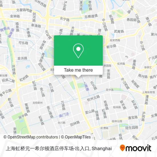 上海虹桥元一希尔顿酒店停车场-出入口 map