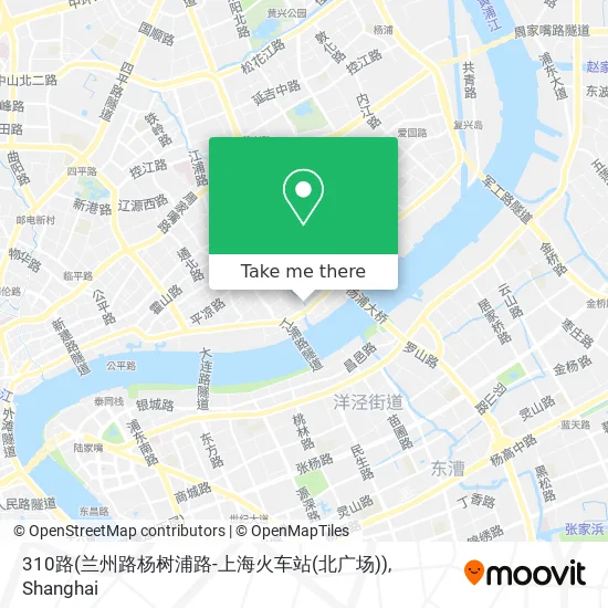 310路(兰州路杨树浦路-上海火车站(北广场)) map