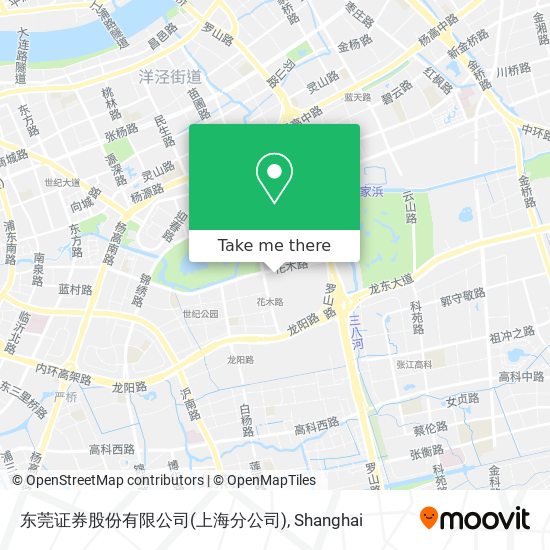 东莞证券股份有限公司(上海分公司) map