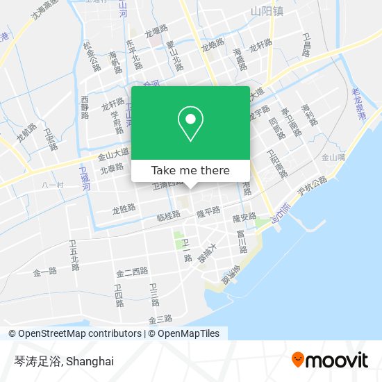 琴涛足浴 map