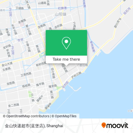 金山快递超市(蓝堡店) map