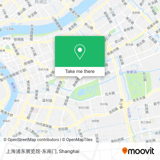 上海浦东展览馆-东南门 map