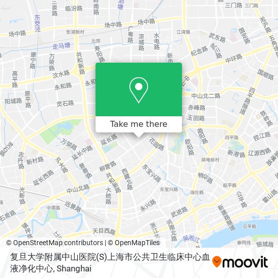 复旦大学附属中山医院(S)上海市公共卫生临床中心血液净化中心 map