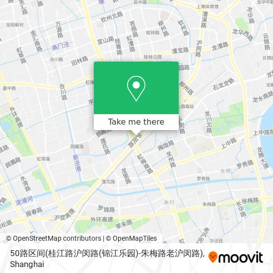 50路区间(桂江路沪闵路(锦江乐园)-朱梅路老沪闵路) map