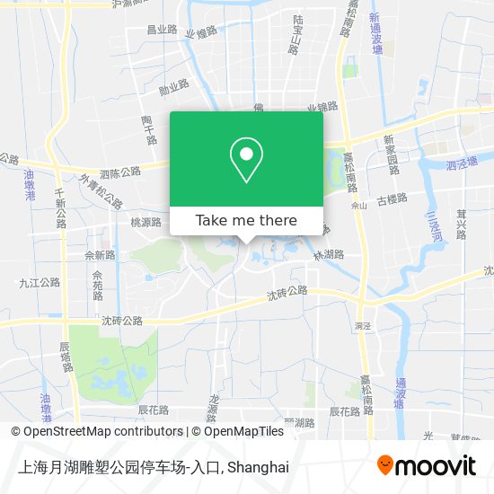 上海月湖雕塑公园停车场-入口 map
