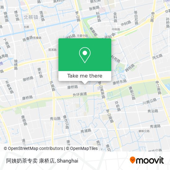 阿姨奶茶专卖 康桥店 map