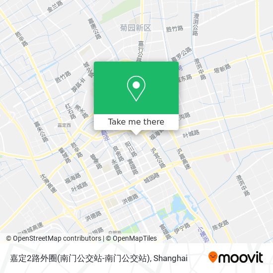 嘉定2路外圈(南门公交站-南门公交站) map