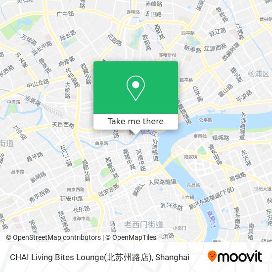 CHAI Living Bites Lounge(北苏州路店) map