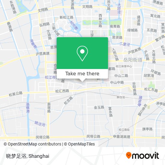 晓梦足浴 map