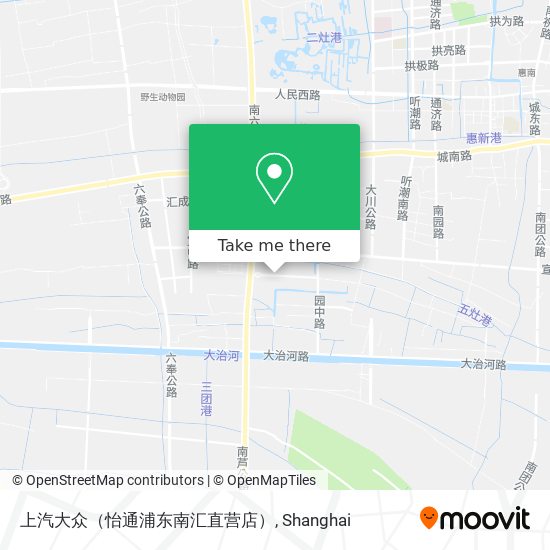 上汽大众（怡通浦东南汇直营店） map