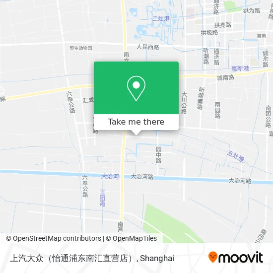 上汽大众（怡通浦东南汇直营店） map