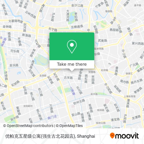 优帕克五星级公寓(强生古北花园店) map