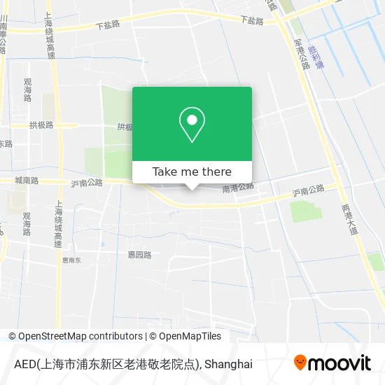 AED(上海市浦东新区老港敬老院点) map