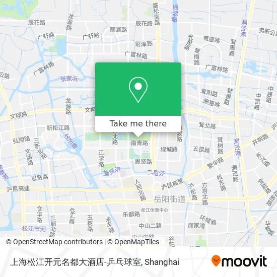 上海松江开元名都大酒店-乒乓球室 map