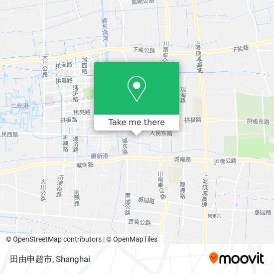 田由申超市 map
